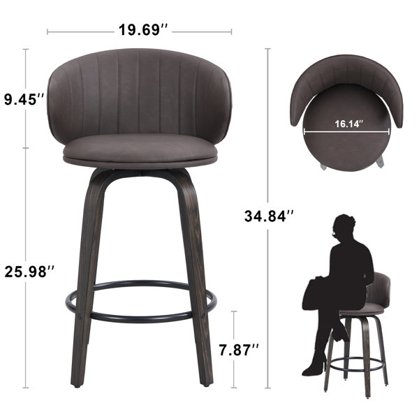 Corrigan Studio® 26'' Swivel Bar & Counter Stool & Reviews Wayfair